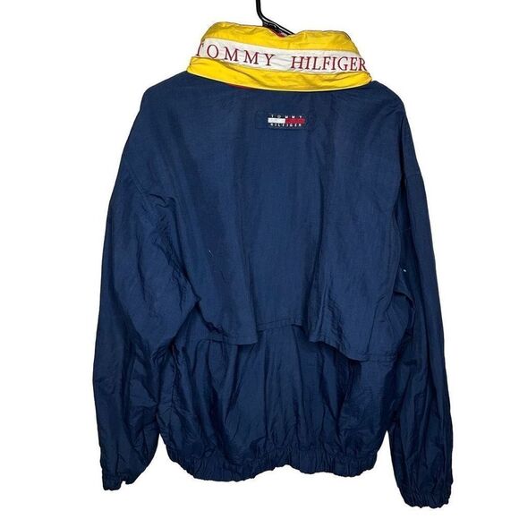 Vintage Tommy Hilfiger Flag Sleeve Windbreaker Jacket XL - Picture 2 of 5